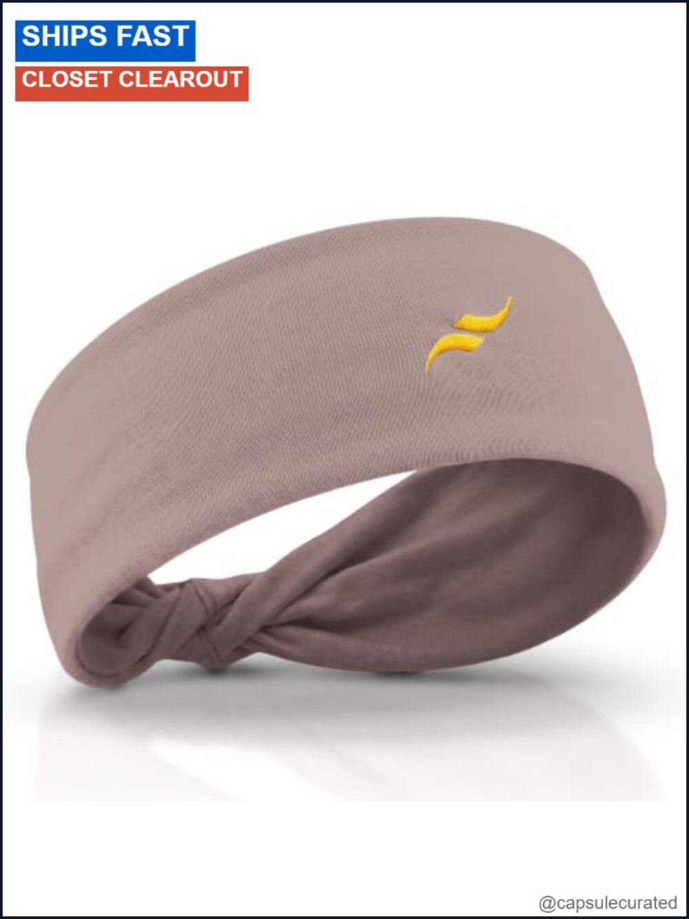 Organic Cotton Gym Headband Sweatband with Stylish Twist for Men and Women